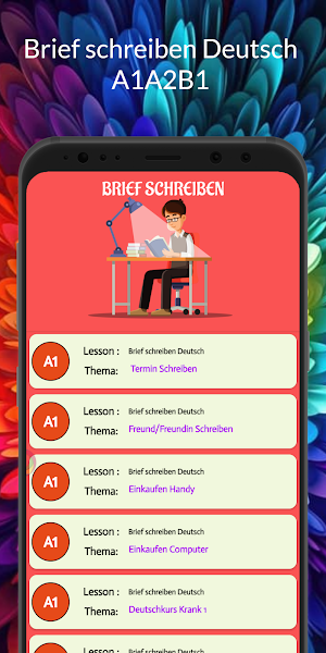 Brief schreiben Deutsch A1A2B1 Screenshot 0