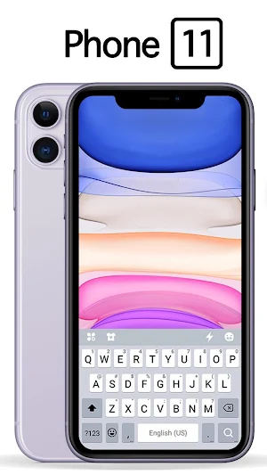 Purple Phone 11 Keyboard Theme Screenshot 1