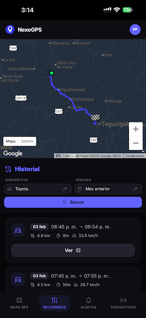 NEXO GPS Screenshot 1