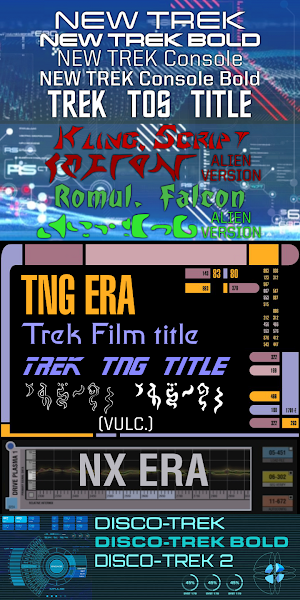 ✦ TREK ✦ Fonts Pack [Root] or supported +3rd party Screenshot 0
