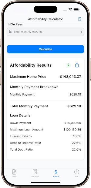 Mortgage Calculator Screenshot 2
