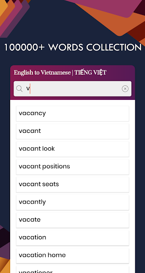 Vietnamese English Translator - Free  Dictionary Screenshot 1
