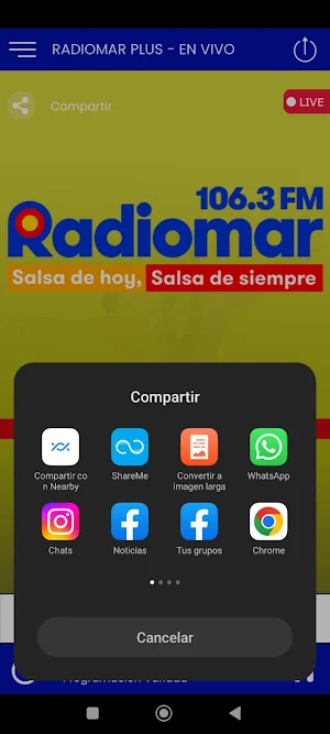 Radiomar Plus en Vivo Perú Screenshot 2