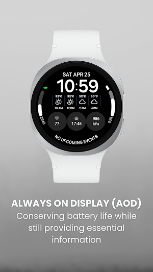 EXD188: Weather Watch Face Screenshot 2