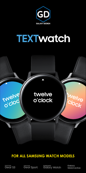 Text Time: Digital Watch Face Screenshot 0