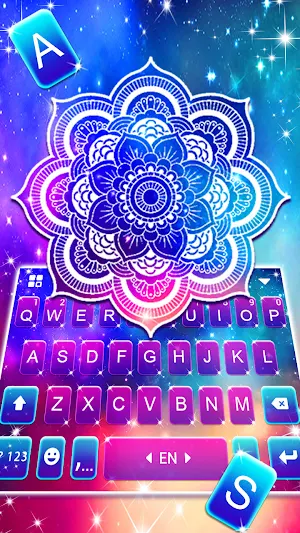 Galaxy Mandala Keyboard Background Screenshot 1