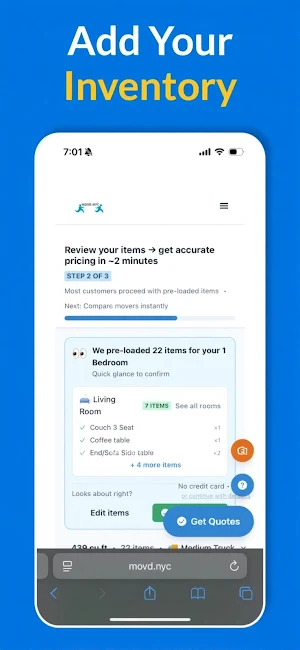 Movd NYC: NYC Moving Quotes Screenshot 1