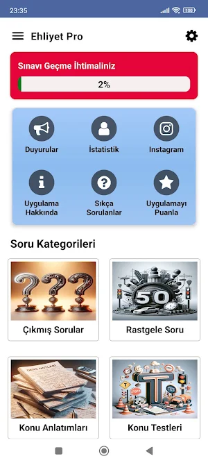 Ehliyet Sınav Soruları 2025 Screenshot 0