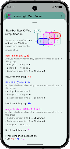 Karnaugh Map Solver Screenshot 1