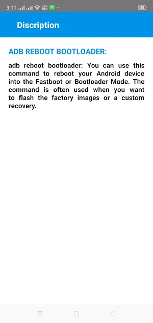 ADB Shell / Fastboot Commands Screenshot 2
