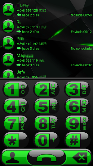 THEME FUTURA GREEN EXDIALER Screenshot 0