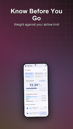 Kilocarry: Luggage Weigher Screenshot 1