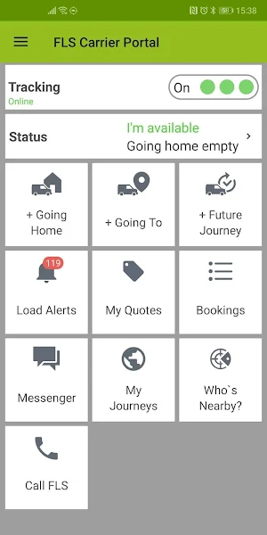 FLS Carrier Portal Screenshot 1
