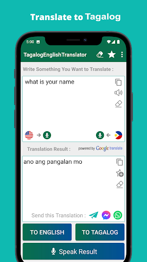 Tagalog English Translator Pro Screenshot 1