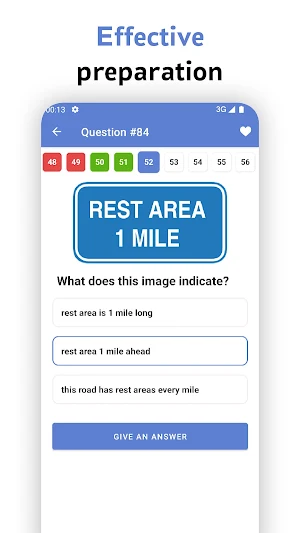 California DMV practice test Screenshot 1