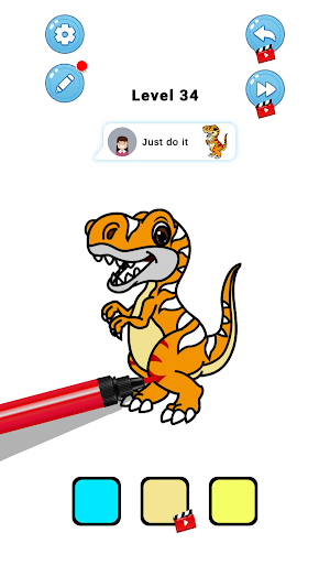Dino Coloring: Dinosaur Kong Screenshot 0