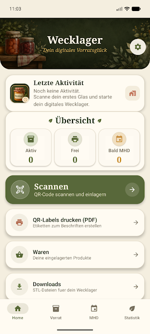 Wecklager – Vorratsverwaltung Screenshot 1