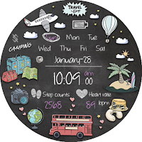 BFF114 - Blackboard Art Travel