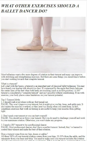 Ballet Dancing Exercises Tips Screenshot 1