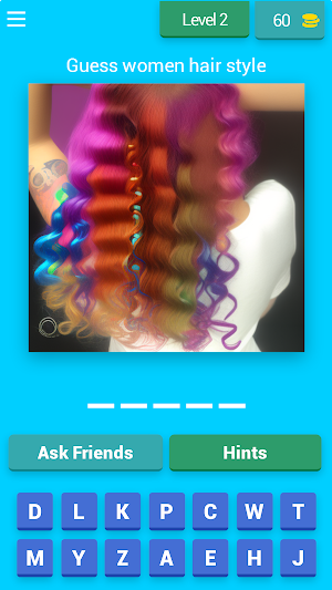 Guess Hair Style: Hair Strokes Screenshot 2