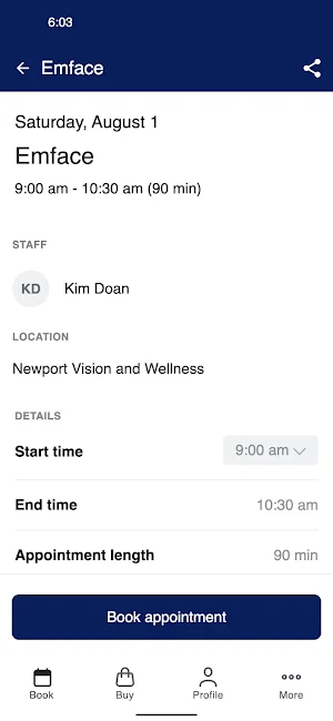 Newport Vision and Wellness Screenshot 2
