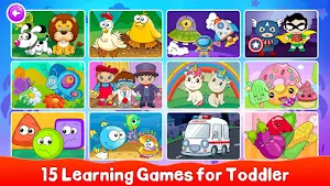 Kids Puzzles Games - 15 Toddler Games for Free Screenshot 0