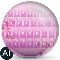 AI Keyboard Theme Glass Flower