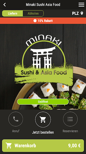 Minaki Sushi Asia Food Screenshot 0