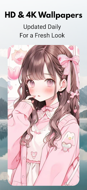 Cute Anime Girl Wallpaper HD Screenshot 2