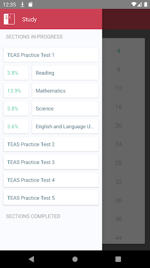 5 TEASE Practice Tests Screenshot 1