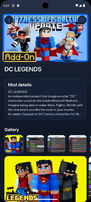 Superheroes mod Minecraft PE Screenshot 1