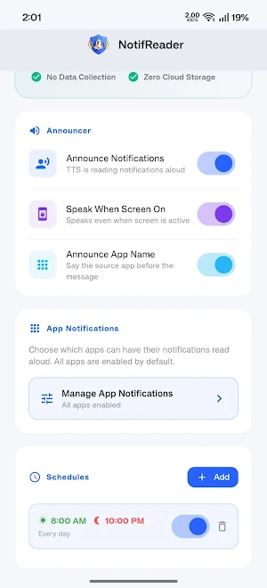 NotifReader: Voice Announcer Screenshot 1