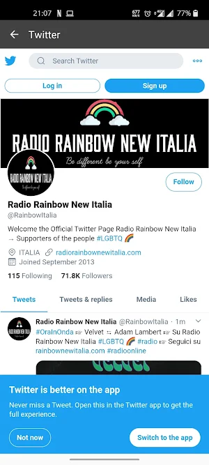 Radio Rainbow New Italia Screenshot 0