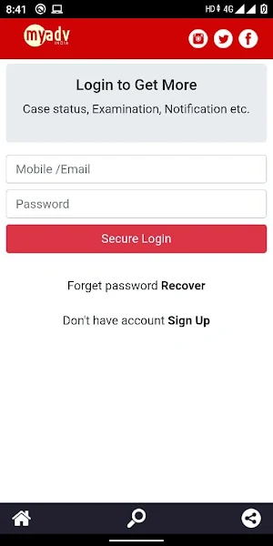 MyAdv India I Advocate Search I Case Status Screenshot 3