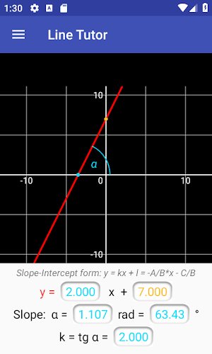 Line Tutor - Analytic Geometry Screenshot 2