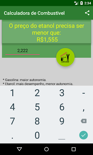 Calculadora de Combustível - E Screenshot 1