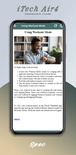 iTouch air 4 SmartWatch Guide Screenshot 1