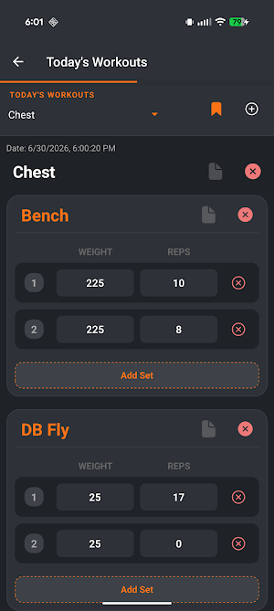 ProgMac - Workout & Macro Log Screenshot 1