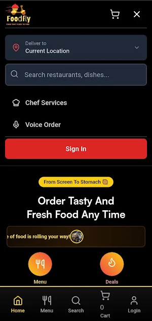 FoodFly Screenshot 1