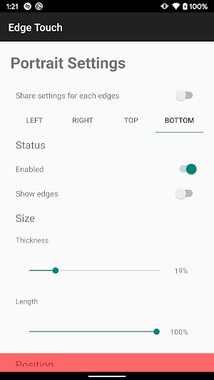 Edge Touch Screenshot 3