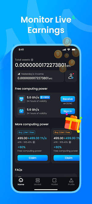 Bitcoin Miner: Eazy Mining Screenshot 0