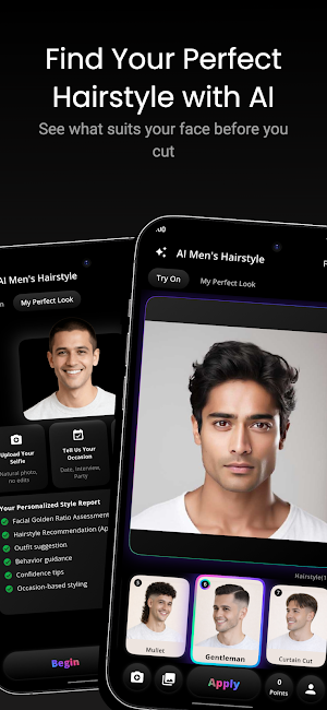 AI Men's Hairstyle: Try On Screenshot 1