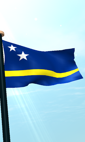 Curaçao Flag 3D Live Wallpaper Screenshot 3