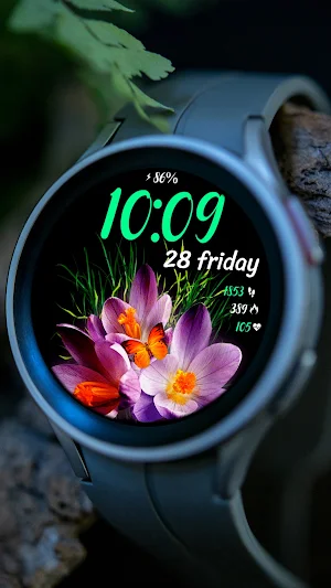 Butterfly 2 Animated Watchface Screenshot 3