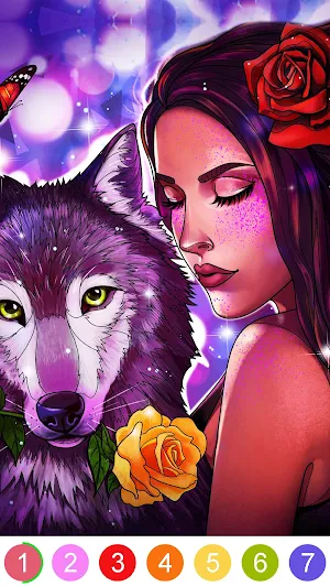 Beauty&Beast Paint by Numbers Screenshot 0