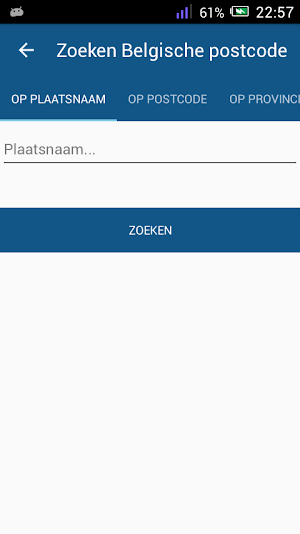 Postcode Belgische Screenshot 0