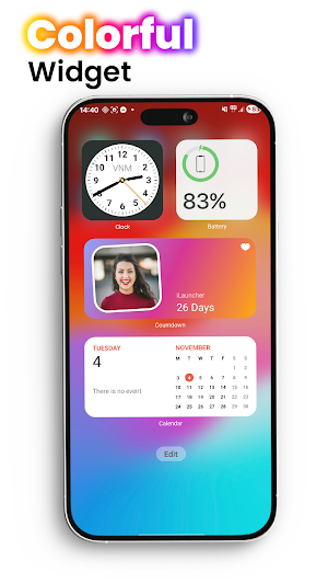 Launcher iOS 26 - Widget Theme Screenshot 2