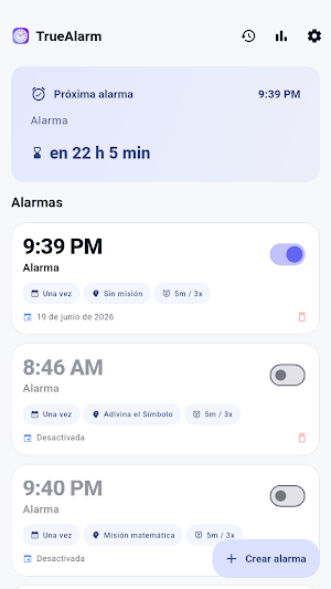 TrueAlarm: Loud Alarm Screenshot 0