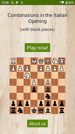 Chess - Italian Opening with black pieces Screenshot 0