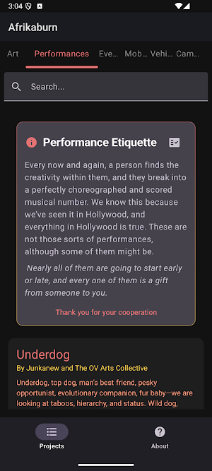Afrikaburn Companion app Screenshot 2